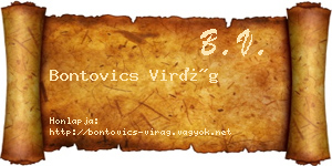 Bontovics Virág névjegykártya